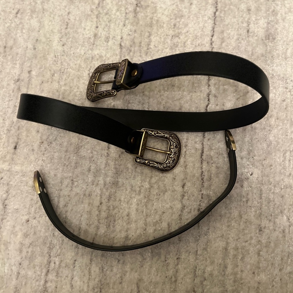 Black and gold western belt